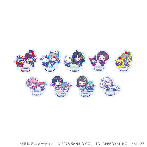 『ガールズバンドクライ×サンリオキャラクターズ』アクリルぷちスタンド01/コンプリートセット(全9種) ミニキャラデザイン(コラボイラスト)
