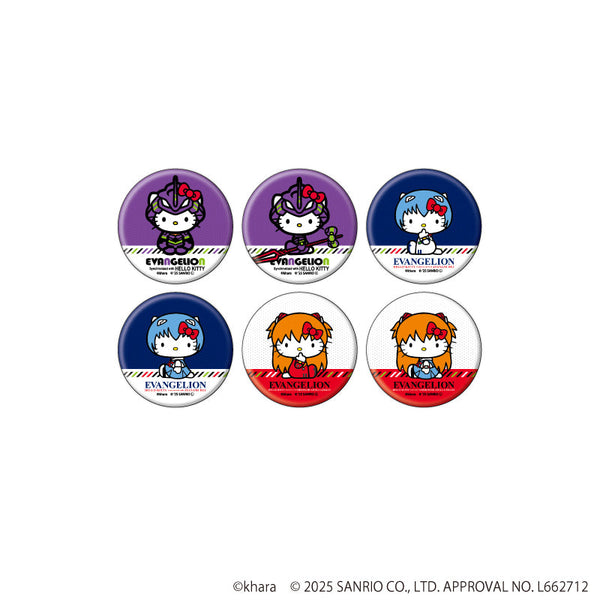 『エヴァンゲリオン×サンリオキャラクターズ』缶バッジ02/コンプリートセット(全6種)(コラボイラスト)