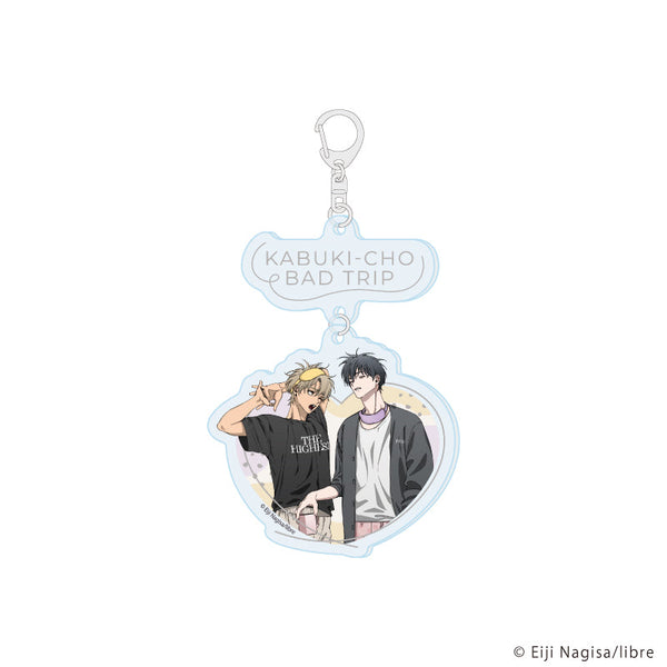 『歌舞伎町バッドトリップ』連結アクリルキーホルダー01/池田&リオ(描き下ろしイラスト)