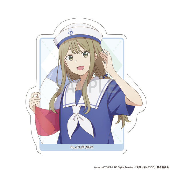 『先輩はおとこのこ』ダイカットステッカー 花岡まこと マリンスタイルVer.