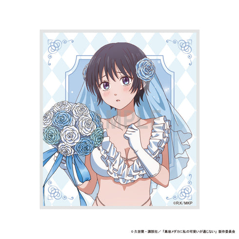 『黒岩メダカに私の可愛いが通じない』ミニ色紙 春野つぼみ 水着ウエディングver