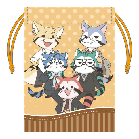 『あらいぐま カルカル団』ミニ巾着 集合