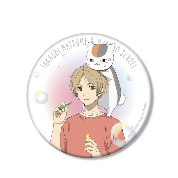 『夏目友人帳』描き下ろしイラスト 夏目貴志&ニャンコ先生 シャボン玉ver. BIG缶バッジ【202602再販】