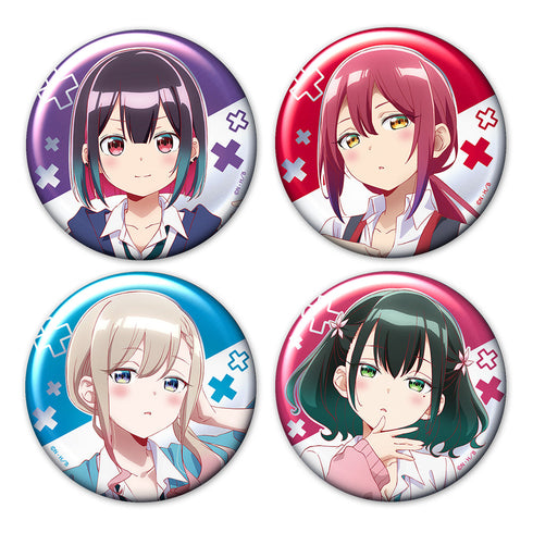 『ばっどがーる』メタリック缶バッジ4個セット 優&亜鳥&涼&るら