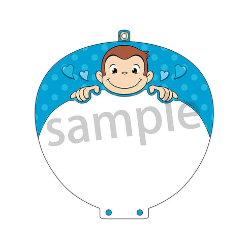 『おさるのジョージ』うちわカバーvol.2 ブルー