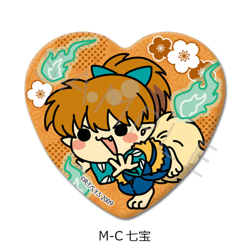 『犬夜叉』ハート型缶バッジ M-C 七宝