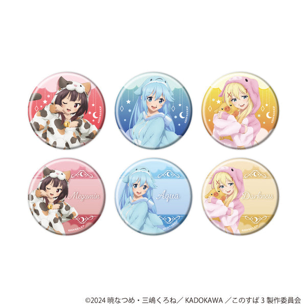 『この素晴らしい世界に祝福を!3』缶バッジ07/アニマルパジャマver. コンプリートセット(全6種)(描き下ろしイラスト)