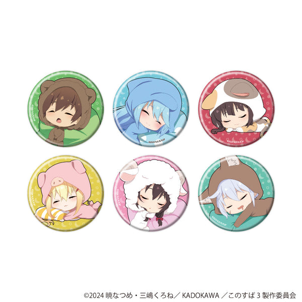 『この素晴らしい世界に祝福を!3』缶バッジ08/アニマルパジャマver. コンプリートセット(全6種)(ミニキャライラスト)