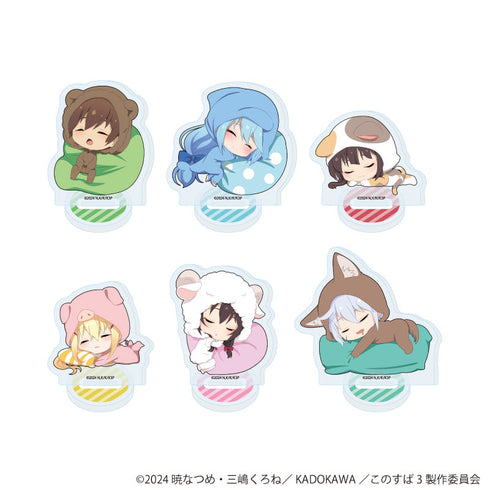 『この素晴らしい世界に祝福を!3』アクリルぷちスタンド01/アニマルパジャマver. コンプリートセット(全6種)(ミニキャライラスト)