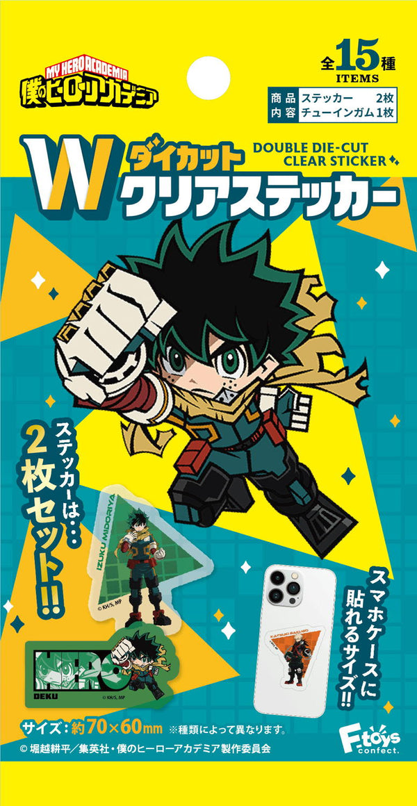 『僕のヒーローアカデミア』【食玩】Wダイカットクリアステッカー【BOX】
