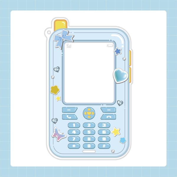 『推し活グッズ』アクリルカードホルダー(ガラケー) 5 ライトブルー