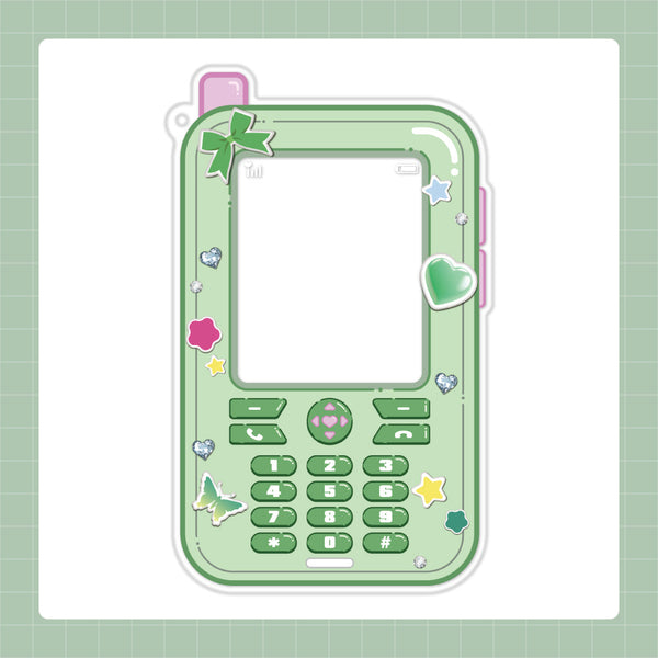 『推し活グッズ』アクリルカードホルダー(ガラケー) 6 グリーン