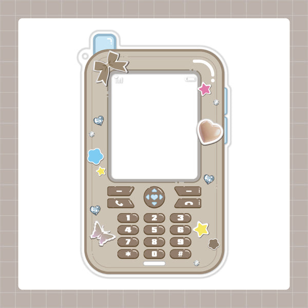 『推し活グッズ』アクリルカードホルダー(ガラケー) 9 ブラウン