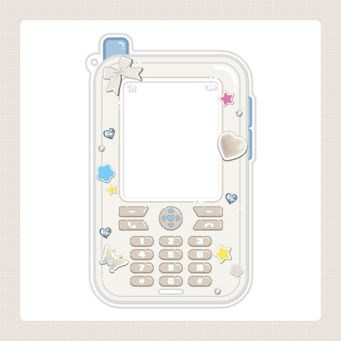 『推し活グッズ』アクリルカードホルダー(ガラケー) 10 ホワイト