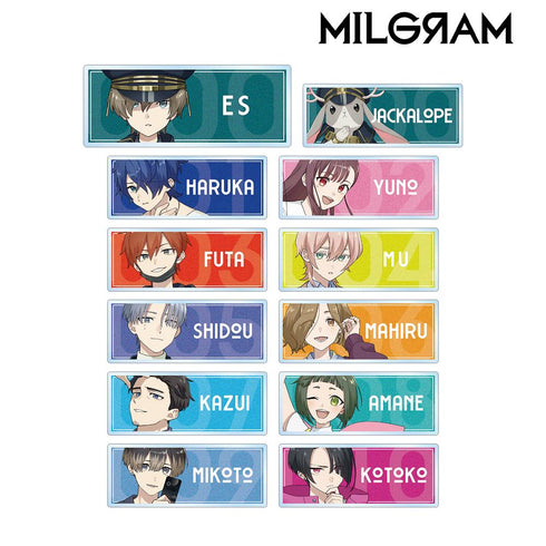 『MILGRAM -ミルグラム-』描き下ろしイラスト 第一審MV衣装ver. トレーディングアクリルネームプレート(単位/BOX)【202601再販】