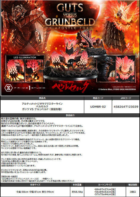 『ベルセルク』アルティメットジオラママスターライン ガッツ VS グルンベルド(使徒形態)