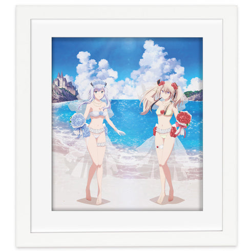 『魔王学院の不適合者 II ~史上最強の魔王の始祖、転生して子孫たちの学校へ通う~』描き下ろし複製原画(ミーシャ&サーシャ/ウエディング)