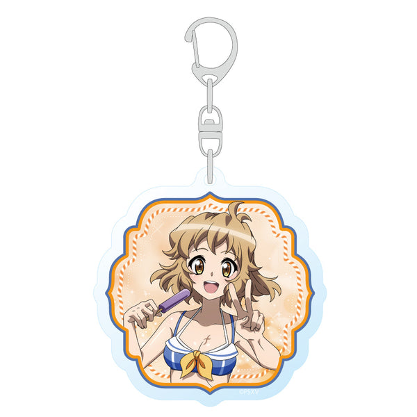 『戦姫絶唱シンフォギアXV』描き下ろしアクリルキーホルダー(響/マリンセーラー水着)
