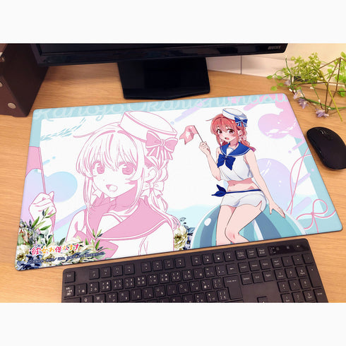 『彼女、お借りします』描き下ろしラバーマット 桜沢墨/マリンセーラー水着