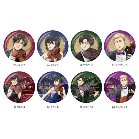 『進撃の巨人』四重奏ver. 缶バッジ /01 全8種【BOX】