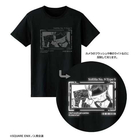 『NieR:Automata Ver1.1a』9S リフレクタープリントTシャツメンズ【202602再販】