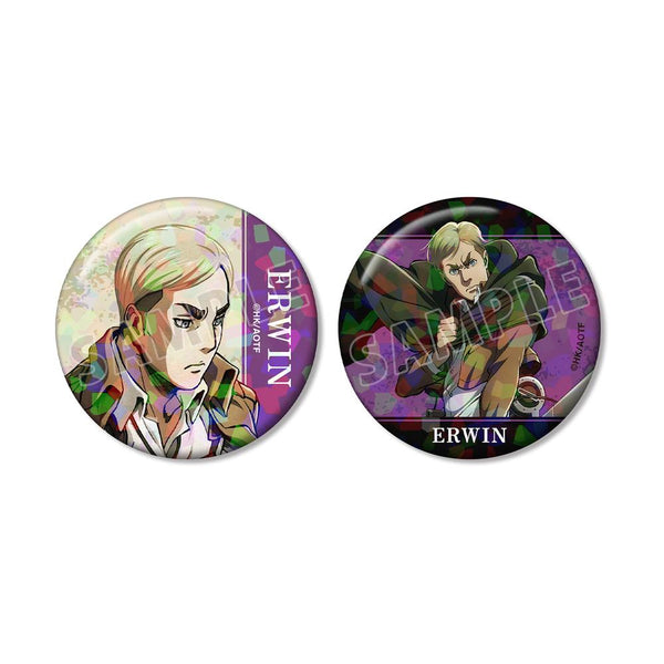 『進撃の巨人』エルヴィン ホログラム缶バッジ2個セット【202601再販】