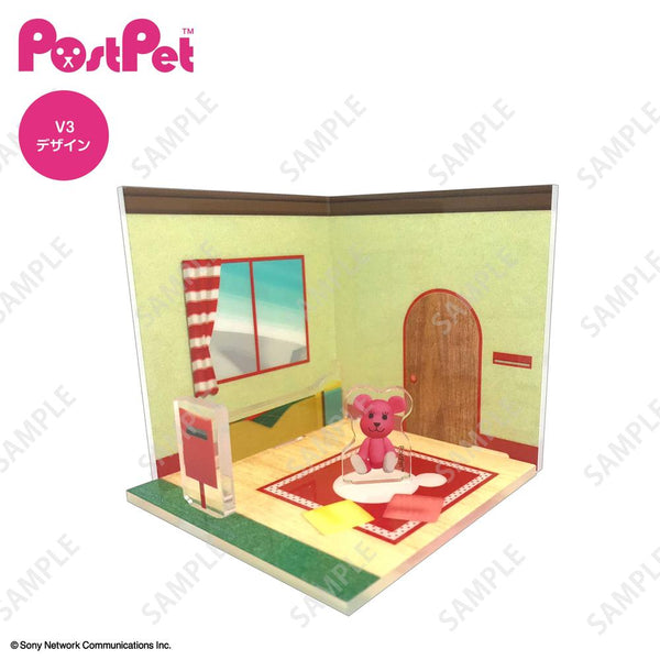 『ポストペット』モモのお部屋風アクリルジオラマ PostPet V3