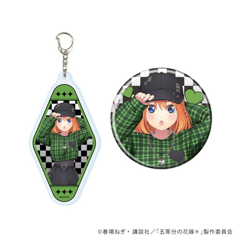 『五等分の花嫁*』アクリルキーホルダー&缶バッジセット04/四葉 甘辛ロックver.(描き下ろしイラスト)