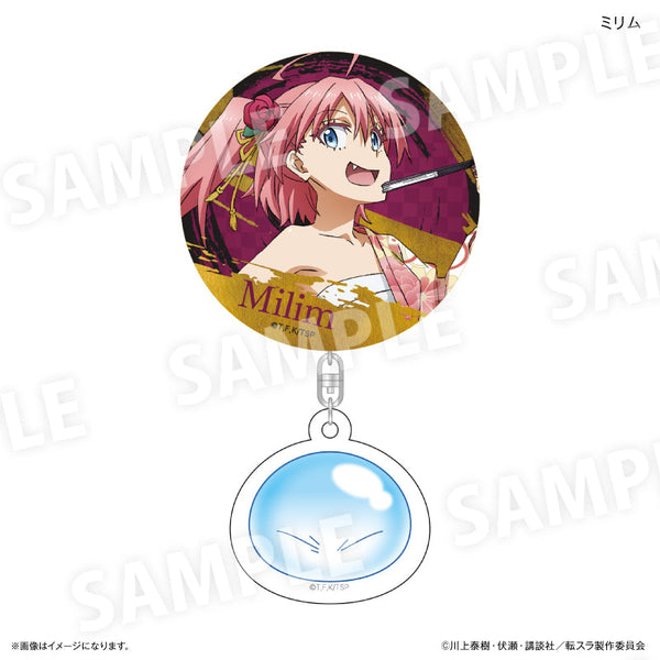 『転生したらスライムだった件』アクリルチャーム付き缶バッジ(和装) ミリム