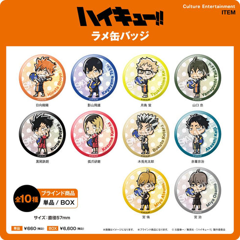 『ハイキュー!!』トレーディングラメ缶バッジ【BOX】