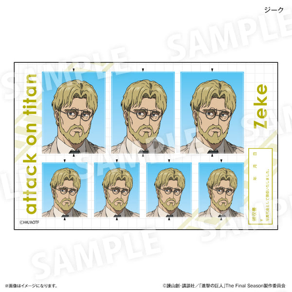 『進撃の巨人』進撃の巨人 証明写真風ステッカー ジーク