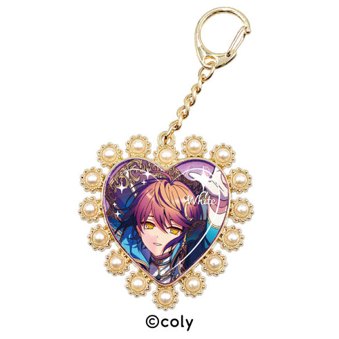 『魔法使いの約束』ハートビジューキーホルダー 6 ホワイト