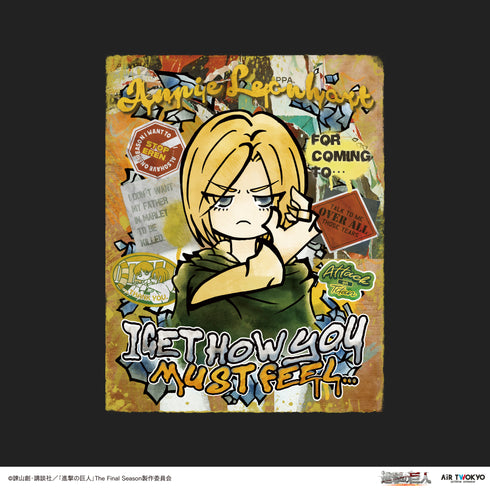 『進撃の巨人』The Final Season ウォールアートTシャツ(アニ)