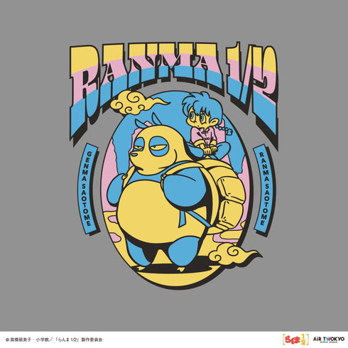 『らんま1/2』TVアニメ第2弾 ポップイラストTシャツ 5(早乙女乱馬 & 玄馬(パンダ))