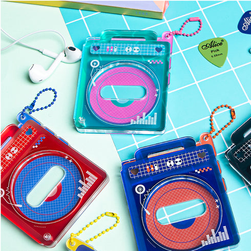 『推し活グッズ【ときメーク】』ラジカセ缶バッジフレーム_パープル