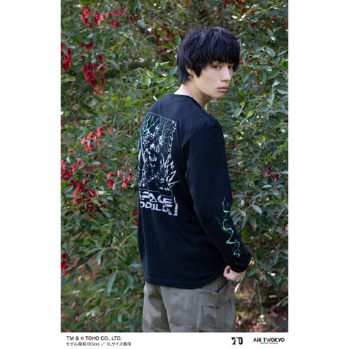 『ゴジラ』ゴジラ 70 周年記念 平成・VS シリーズ キャラクターイラスト ロングスリーブ T シャツ 2(スペースゴジラ)