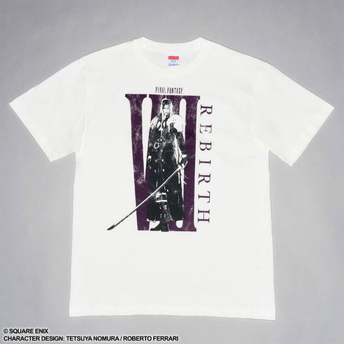 『FINAL FANTASY ファイナルファンタジーVII リバース』Tシャツ セフィロス(ホワイト×パープル)