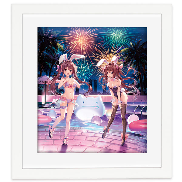 『karory先生』描き下ろし複製原画(蒼海舞香&蒼海夏音/ナイトプール)