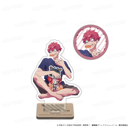 『グリッドマンユニバース』描き下ろし アクリルスタンド&缶バッジセット【レックス】