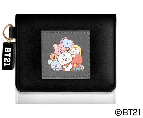 『BT21』三つ折り財布 モノトーン