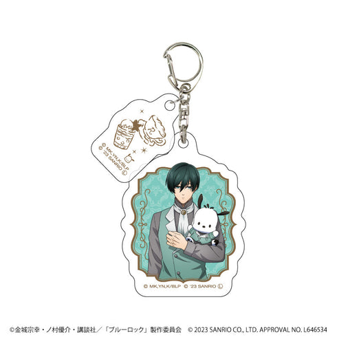 TVアニメ『ブルーロック』×サンリオキャラクターズ パーツ付きアクリルキーホルダー 07/糸師 凛×ポチャッコ(描き下ろしイラスト)