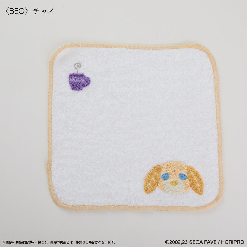 『お茶犬』ハンカチ  チャイ