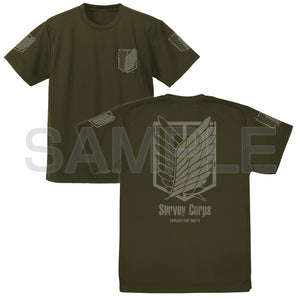 『進撃の巨人』調査兵団 ドライTシャツ/OD