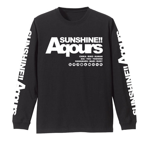 『ラブライブ！サンシャイン!!』 AqoursロングスリーブTシャツ/BLACK