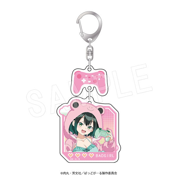 『ばっどがーる』アクリルキーホルダー アニマルルームウェアVer. 瑠璃葉るら