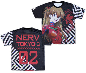 『EVANGELION エヴァンゲリオン』式波・アスカ・ラングレー 両面フルグラフィックTシャツ【202407再販】