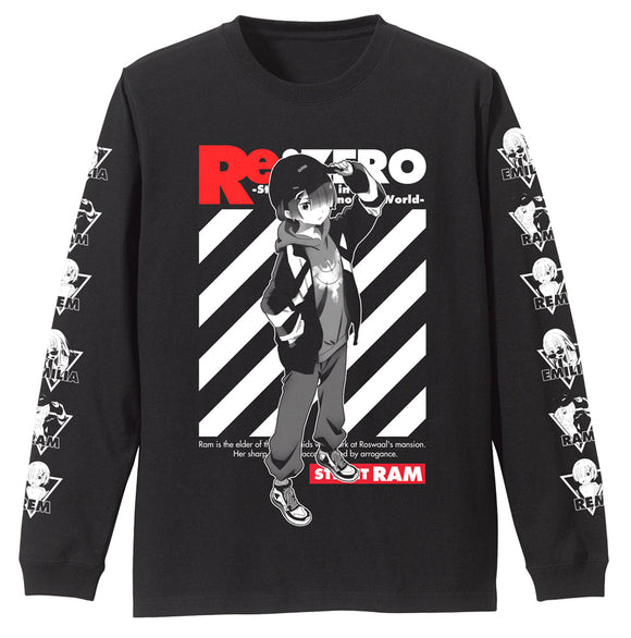 『Re:ゼロから始める異世界生活』ラム 袖リブロングスリーブTシャツ ストリートファッションVer.【202407再販】