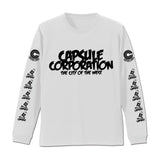 『ドラゴンボール』カプセルコーポレーション 袖リブロングスリーブTシャツ/WHITE【202406再販】