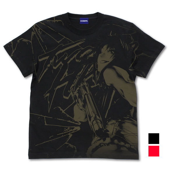 『BLACK LAGOON ブラック・ラグーン』レヴィ オールプリントTシャツ【202407再販】