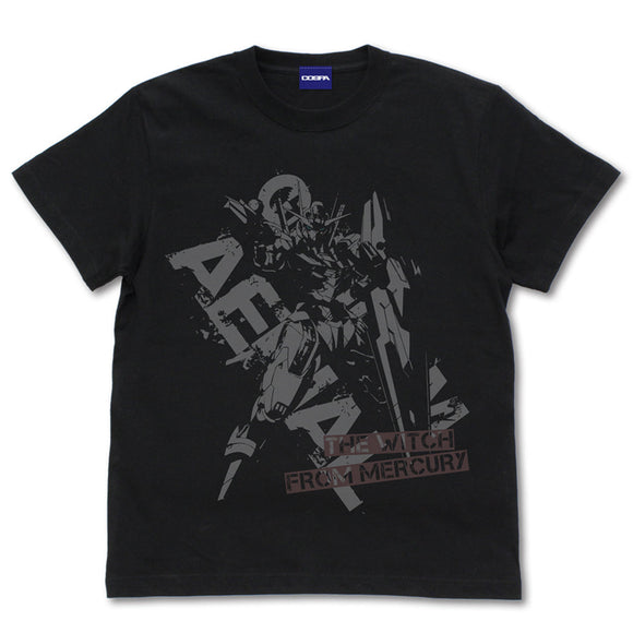『機動戦士ガンダム 水星の魔女』ガンダム・エアリアル Tシャツ BLACK【202405再販】